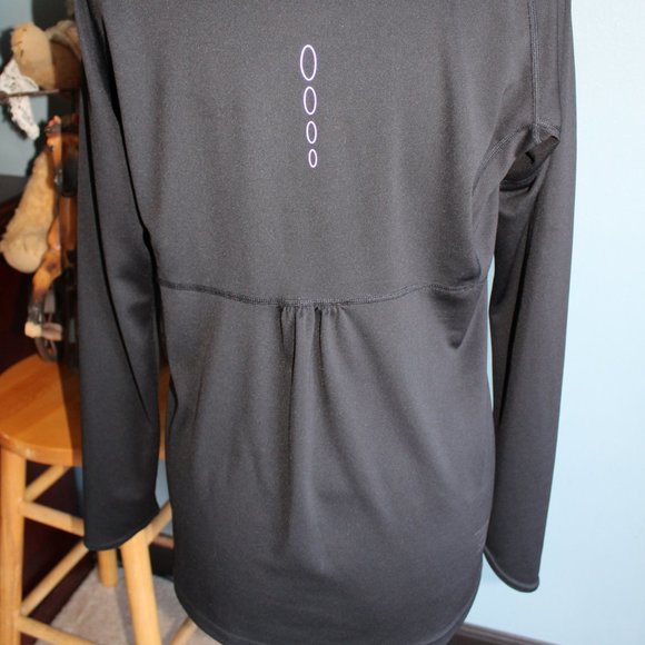 Sport Black Long Sleeve Polyester Top ~L~ - Picture 5 of 6